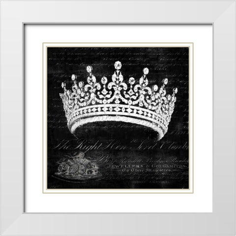 Her Majestys Jewels I White Modern Wood Framed Art Print with Double Matting by Devellier, Deborah