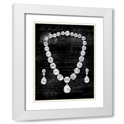 Her Majestys Jewels II White Modern Wood Framed Art Print with Double Matting by Devellier, Deborah