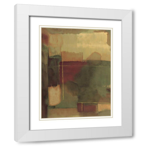 Intersect I White Modern Wood Framed Art Print with Double Matting by Gray, Dennis