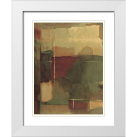 Intersect I White Modern Wood Framed Art Print with Double Matting by Gray, Dennis