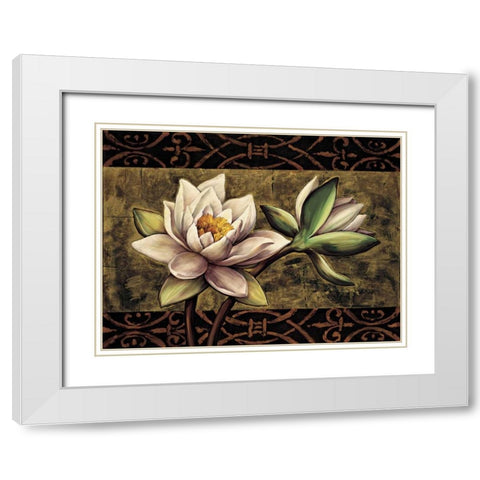 Everlasting I White Modern Wood Framed Art Print with Double Matting by Harper, Diane