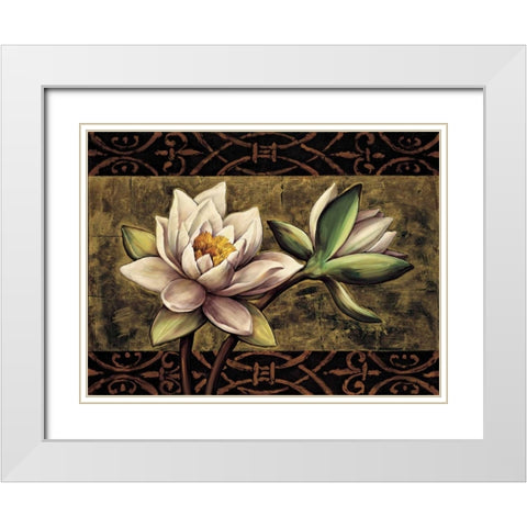Everlasting I White Modern Wood Framed Art Print with Double Matting by Harper, Diane