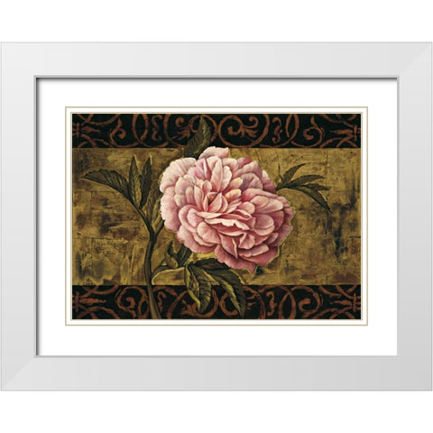 Everlasting II White Modern Wood Framed Art Print with Double Matting by Harper, Diane