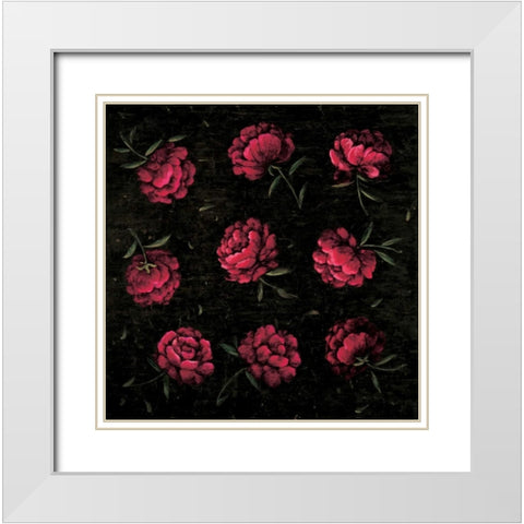 A Study in Red White Modern Wood Framed Art Print with Double Matting by Harper, Diane