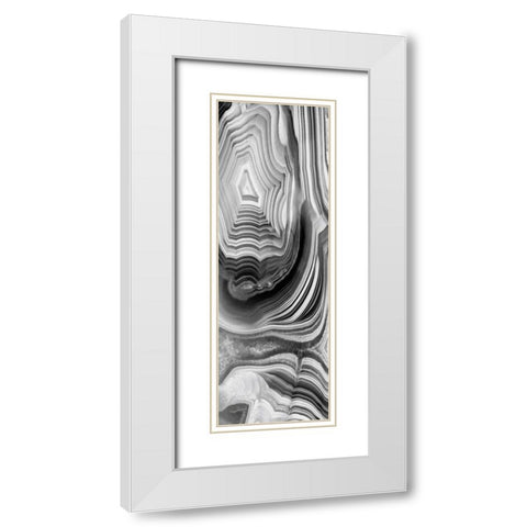 Agate Panel Grey I White Modern Wood Framed Art Print with Double Matting by Carson, Danielle