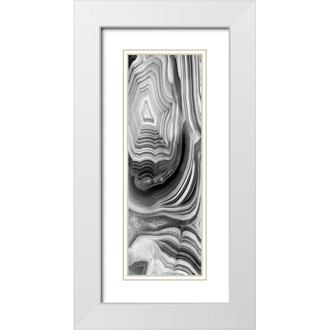 Agate Panel Grey I White Modern Wood Framed Art Print with Double Matting by Carson, Danielle
