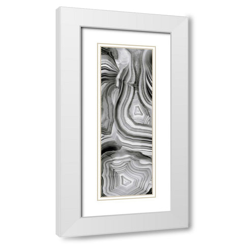 Agate Panel Grey III White Modern Wood Framed Art Print with Double Matting by Carson, Danielle