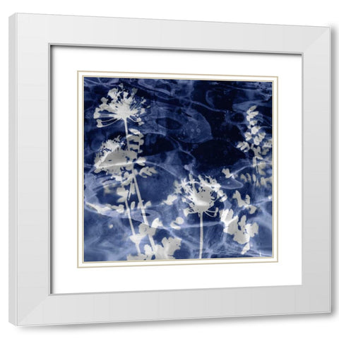 Indigo Nature II White Modern Wood Framed Art Print with Double Matting by Carson, Danielle
