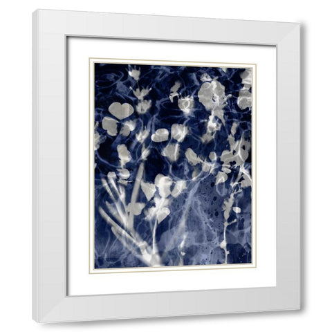 Indigo Nature III White Modern Wood Framed Art Print with Double Matting by Carson, Danielle
