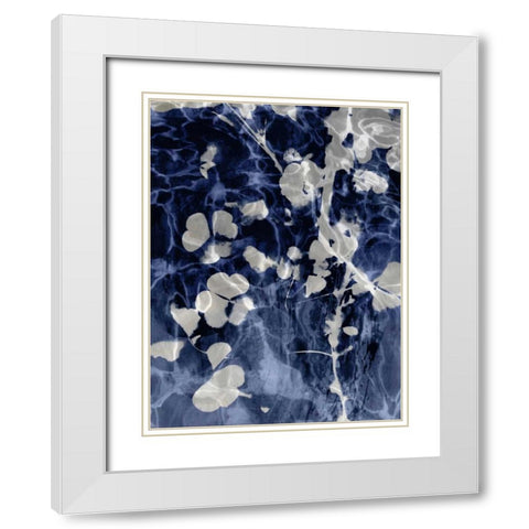 Indigo Nature IV White Modern Wood Framed Art Print with Double Matting by Carson, Danielle