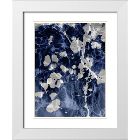 Indigo Nature IV White Modern Wood Framed Art Print with Double Matting by Carson, Danielle