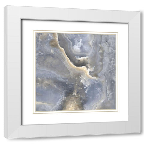 Natural Stone White Modern Wood Framed Art Print with Double Matting by Carson, Danielle