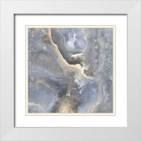 Natural Stone White Modern Wood Framed Art Print with Double Matting by Carson, Danielle