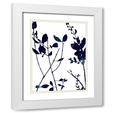 Nature Indigo Blue I White Modern Wood Framed Art Print with Double Matting by Carson, Danielle