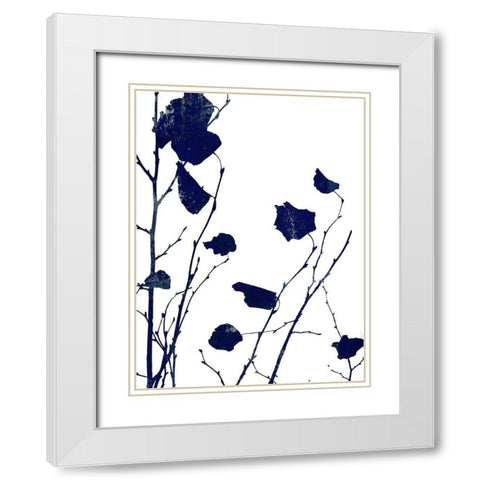 Nature Indigo Blue II White Modern Wood Framed Art Print with Double Matting by Carson, Danielle