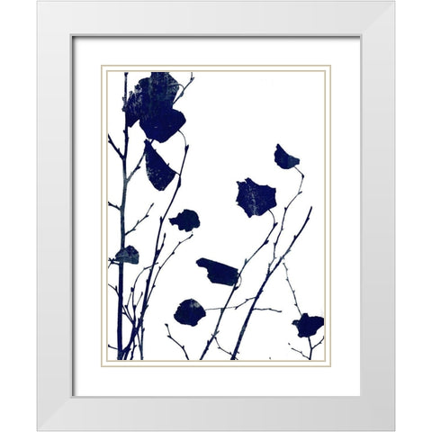 Nature Indigo Blue II White Modern Wood Framed Art Print with Double Matting by Carson, Danielle