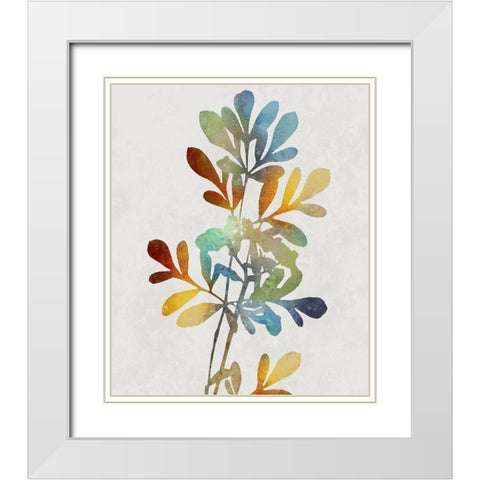 Colorful Nature II White Modern Wood Framed Art Print with Double Matting by Carson, Danielle