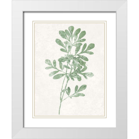 Nature Green II White Modern Wood Framed Art Print with Double Matting by Carson, Danielle