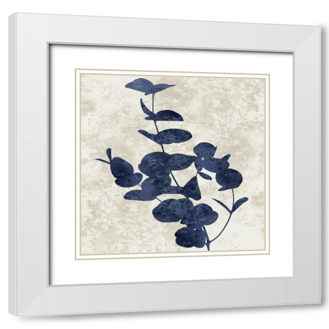 Nature Blue I White Modern Wood Framed Art Print with Double Matting by Carson, Danielle