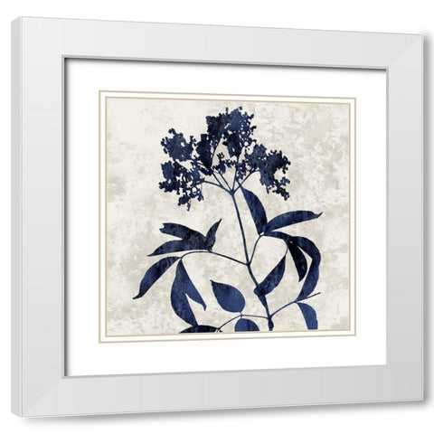 Nature Blue V White Modern Wood Framed Art Print with Double Matting by Carson, Danielle