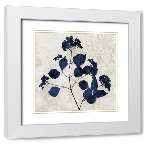 Nature Blue VI White Modern Wood Framed Art Print with Double Matting by Carson, Danielle