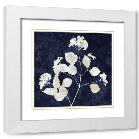 Nature White on Blue VI White Modern Wood Framed Art Print with Double Matting by Carson, Danielle