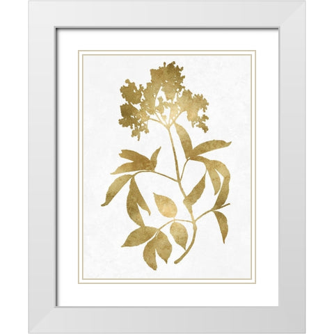 Nature Gold on White V White Modern Wood Framed Art Print with Double Matting by Carson, Danielle