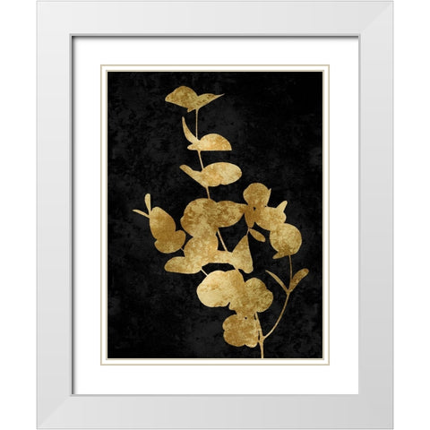 Nature Gold on Black I White Modern Wood Framed Art Print with Double Matting by Carson, Danielle