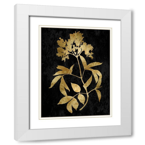 Nature Gold on Black V White Modern Wood Framed Art Print with Double Matting by Carson, Danielle