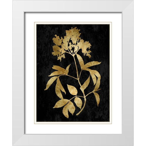 Nature Gold on Black V White Modern Wood Framed Art Print with Double Matting by Carson, Danielle