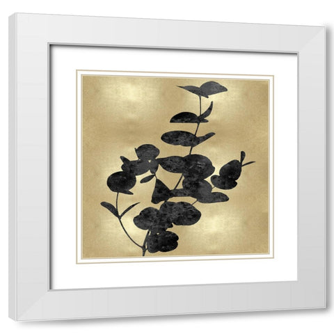 Nature Black on Gold I White Modern Wood Framed Art Print with Double Matting by Carson, Danielle