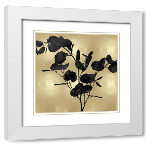 Nature Black on Gold III White Modern Wood Framed Art Print with Double Matting by Carson, Danielle
