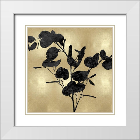 Nature Black on Gold III White Modern Wood Framed Art Print with Double Matting by Carson, Danielle