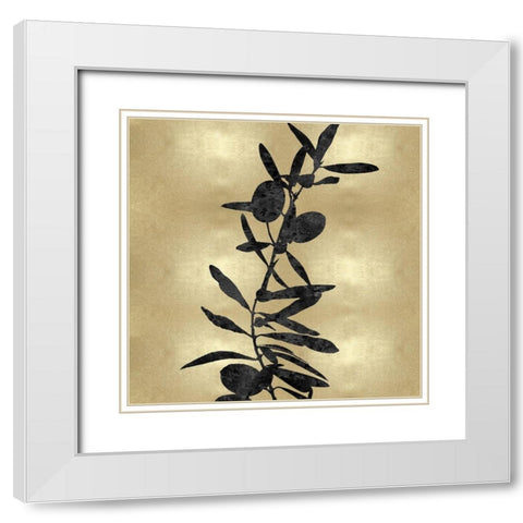 Nature Black on Gold IV White Modern Wood Framed Art Print with Double Matting by Carson, Danielle
