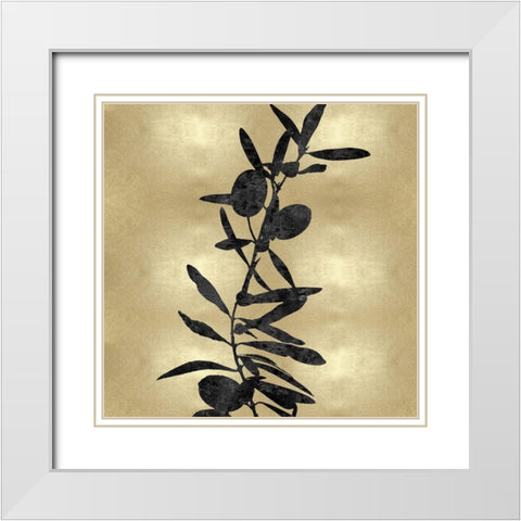 Nature Black on Gold IV White Modern Wood Framed Art Print with Double Matting by Carson, Danielle