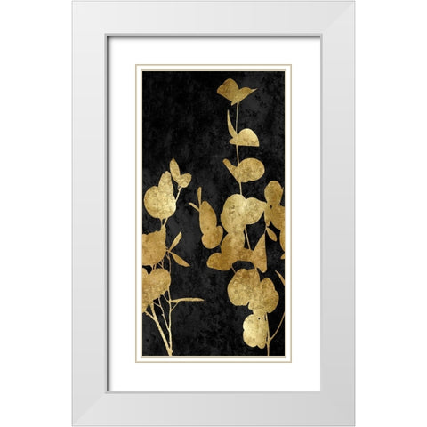 Nature Panel Gold on Black I White Modern Wood Framed Art Print with Double Matting by Carson, Danielle