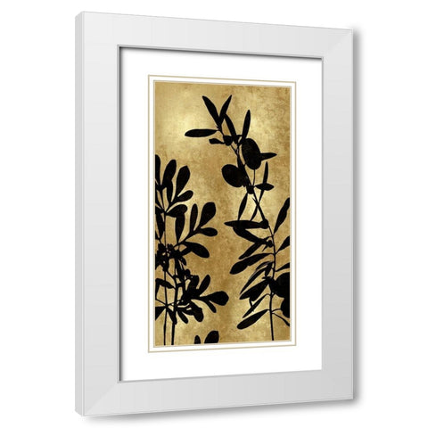 Nature Panel Black on Gold III White Modern Wood Framed Art Print with Double Matting by Carson, Danielle