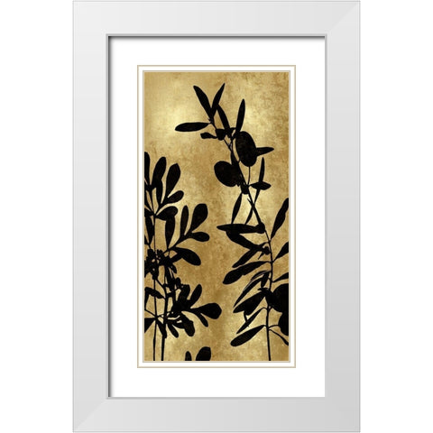 Nature Panel Black on Gold III White Modern Wood Framed Art Print with Double Matting by Carson, Danielle