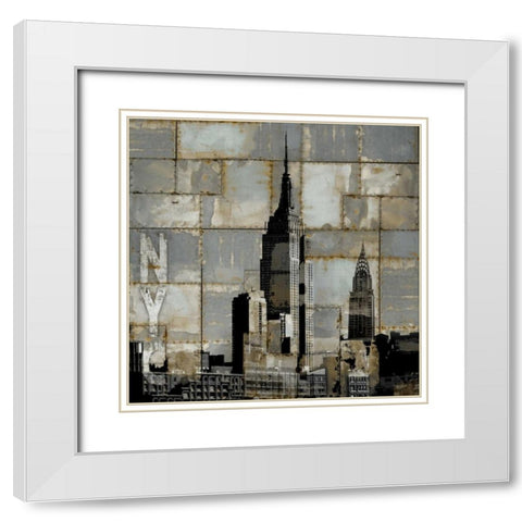 NYC Industrial II White Modern Wood Framed Art Print with Double Matting by Matthews, Dylan