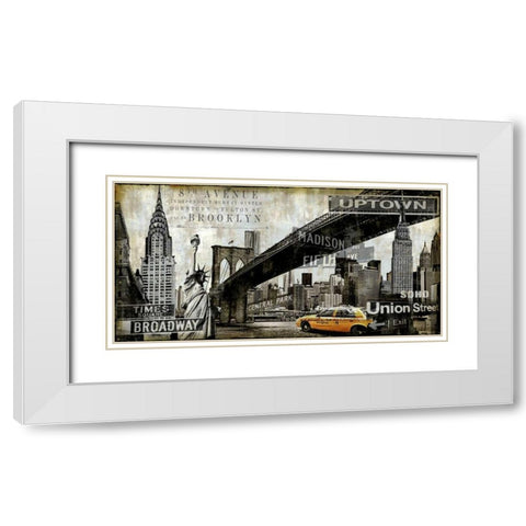 NY Perspectives White Modern Wood Framed Art Print with Double Matting by Matthews, Dylan