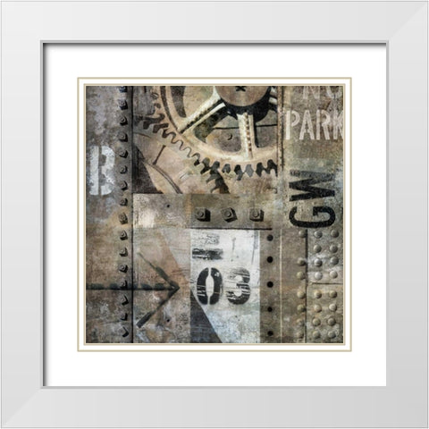 Industrial I White Modern Wood Framed Art Print with Double Matting by Matthews, Dylan