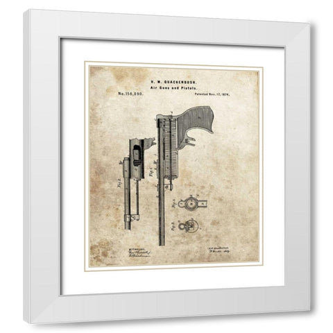 Air Guns and Pistols - 1874 White Modern Wood Framed Art Print with Double Matting by Sproul, Dan