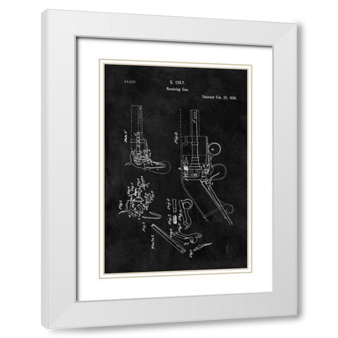 Colt-Revolving Gun - 1836-Black White Modern Wood Framed Art Print with Double Matting by Sproul, Dan