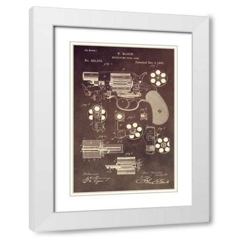 Revolving Firearm - 1881-Brown White Modern Wood Framed Art Print with Double Matting by Sproul, Dan