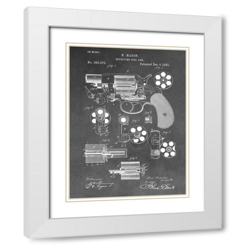 Revolving Firearm - 1881-Gray White Modern Wood Framed Art Print with Double Matting by Sproul, Dan