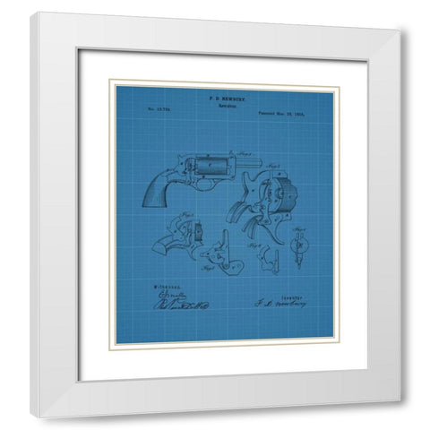 Revolver - 1858 White Modern Wood Framed Art Print with Double Matting by Sproul, Dan
