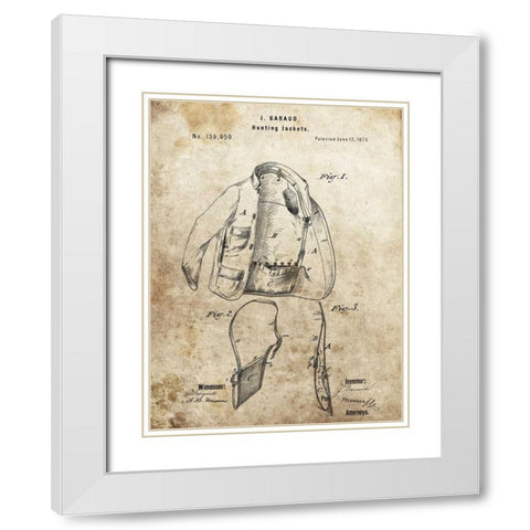 Hunting Jacket - 1873 White Modern Wood Framed Art Print with Double Matting by Sproul, Dan
