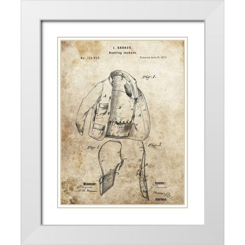Hunting Jacket - 1873 White Modern Wood Framed Art Print with Double Matting by Sproul, Dan