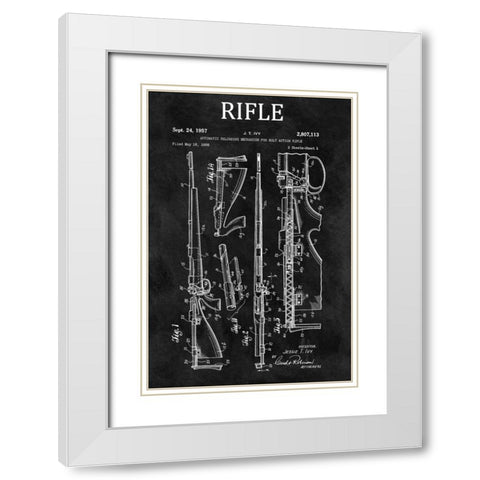 Bolt Action Mechanisim - 1956-C White Modern Wood Framed Art Print with Double Matting by Sproul, Dan