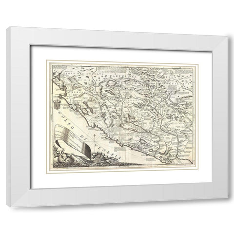 Golfo Di Venezia White Modern Wood Framed Art Print with Double Matting by Sproul, Dan